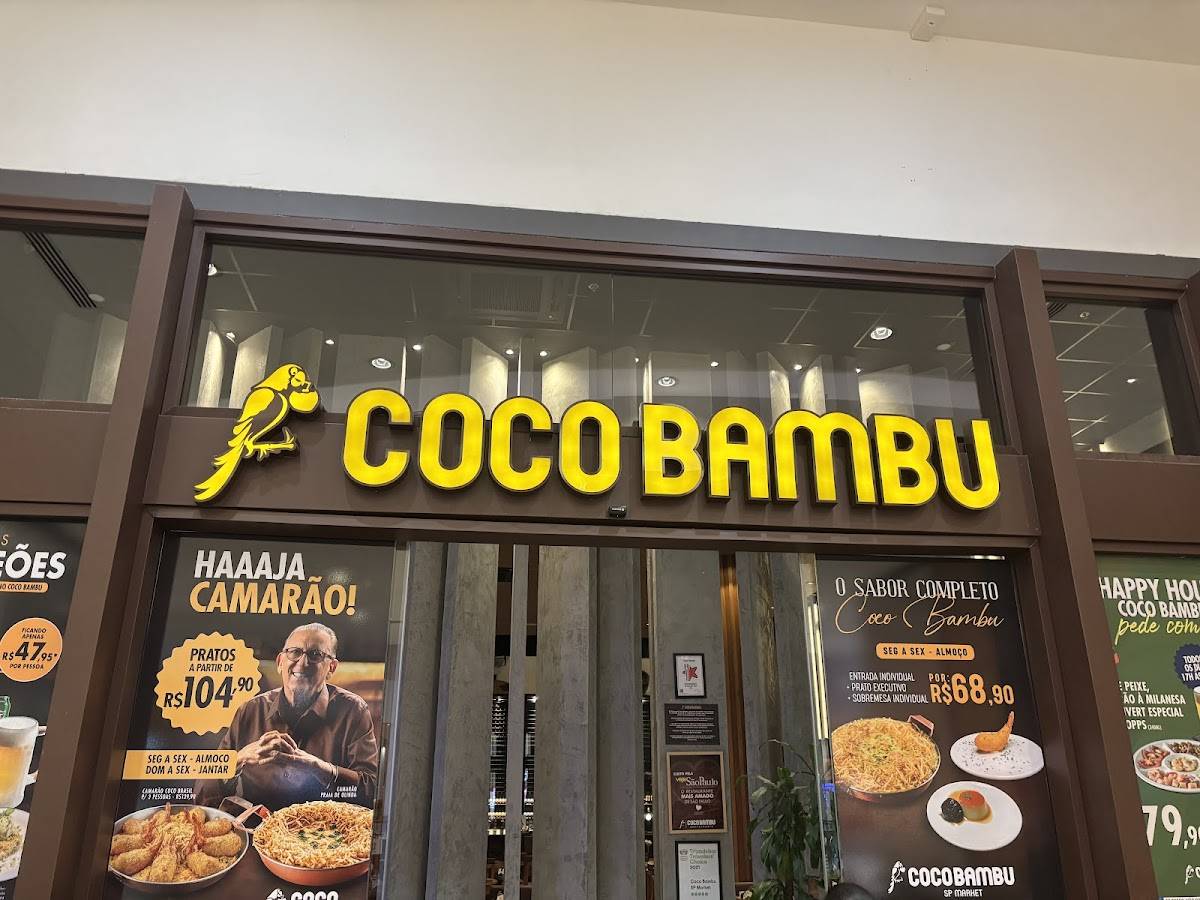 Coco Bambu Market Place: Restaurante, Peixe, Camarão, Carne, Lagosta, Salada, SP cardápio