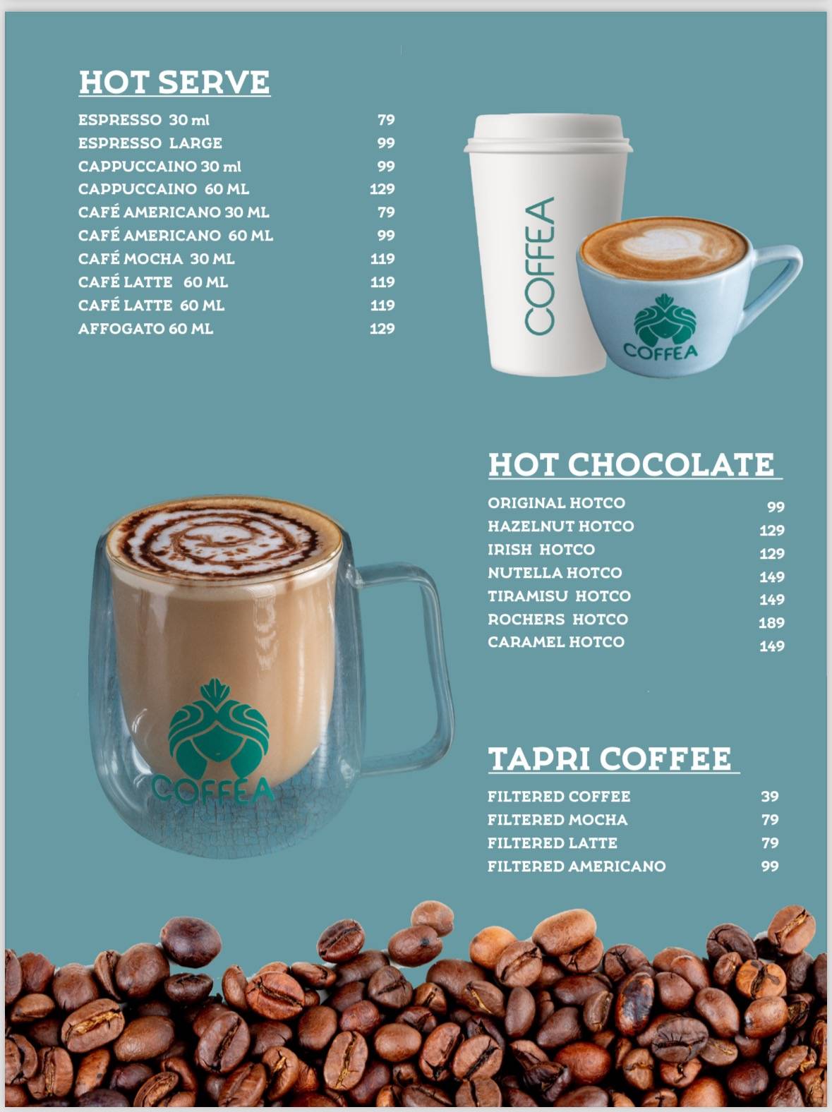 Coffea menu