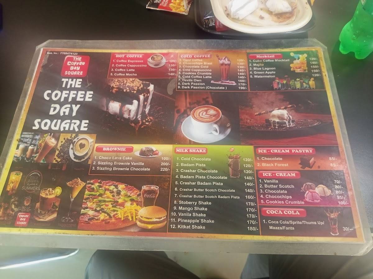 Coffee Day Square menu