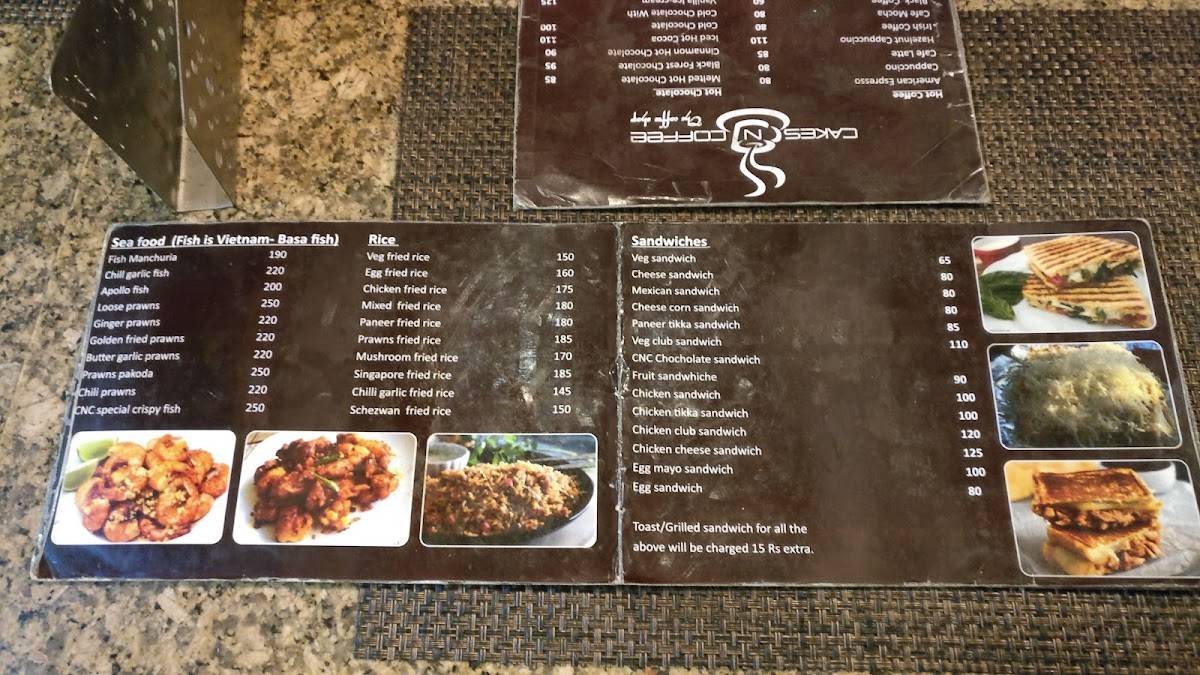 Coffee n Cakes menu