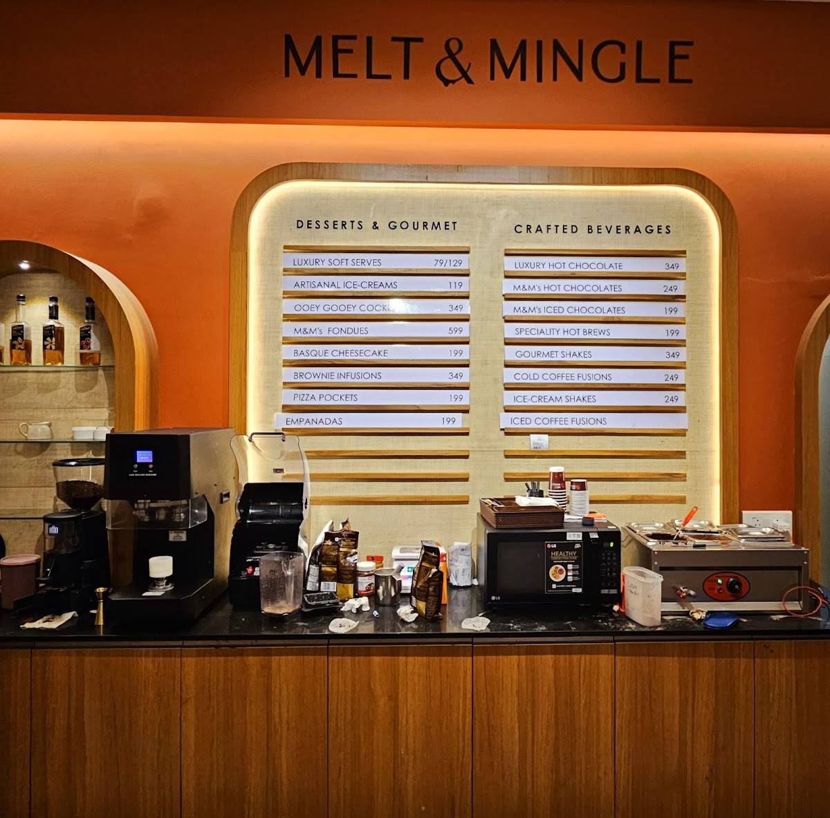 Melt and Mingle menu
