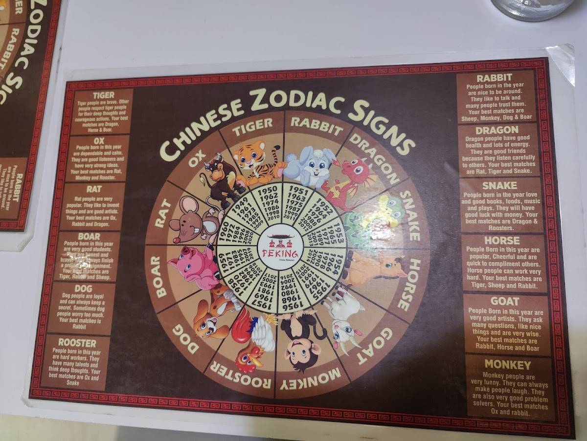 Peking Chinese Restaurant menu