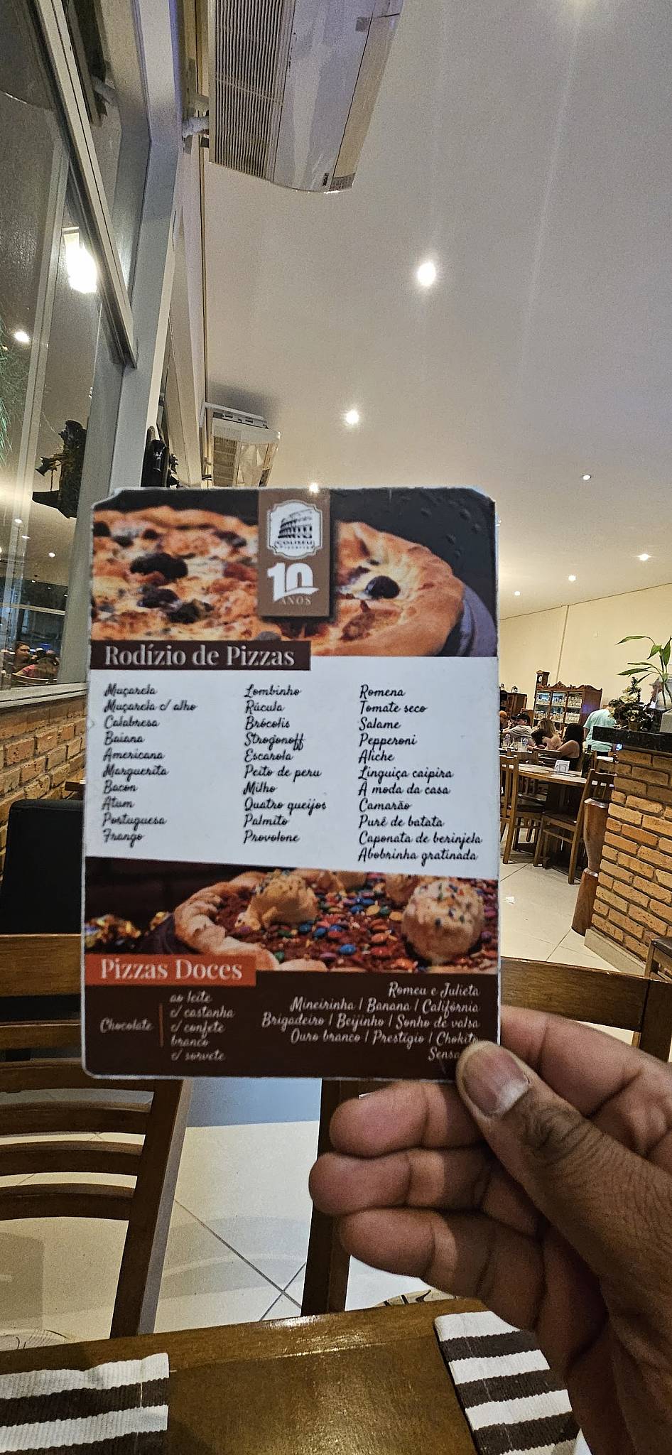 Coliseu Pizzaria cardápio