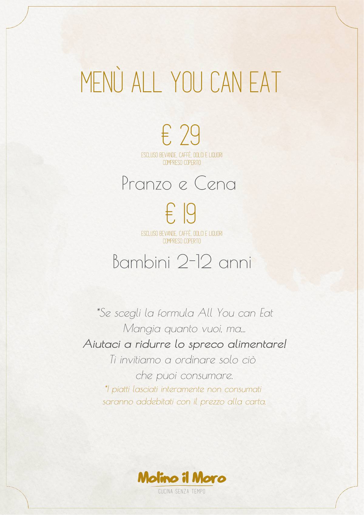 Menu di Molino Il Moro 