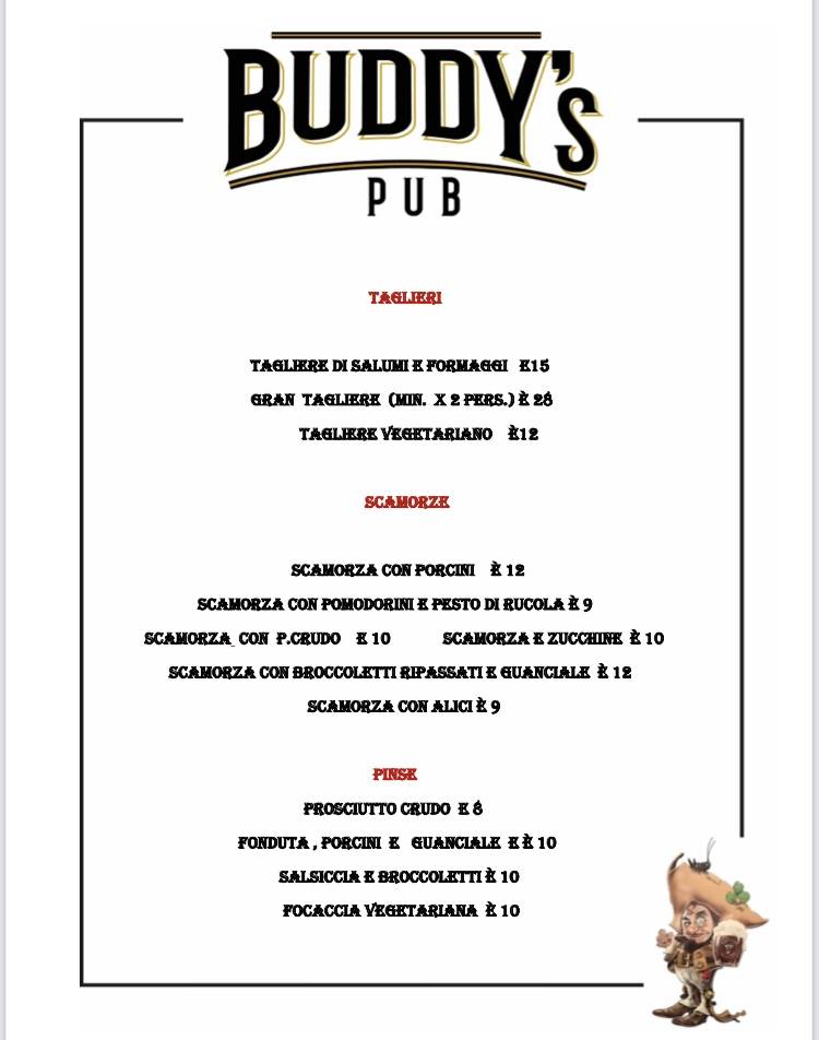 Menu di Buddy's 