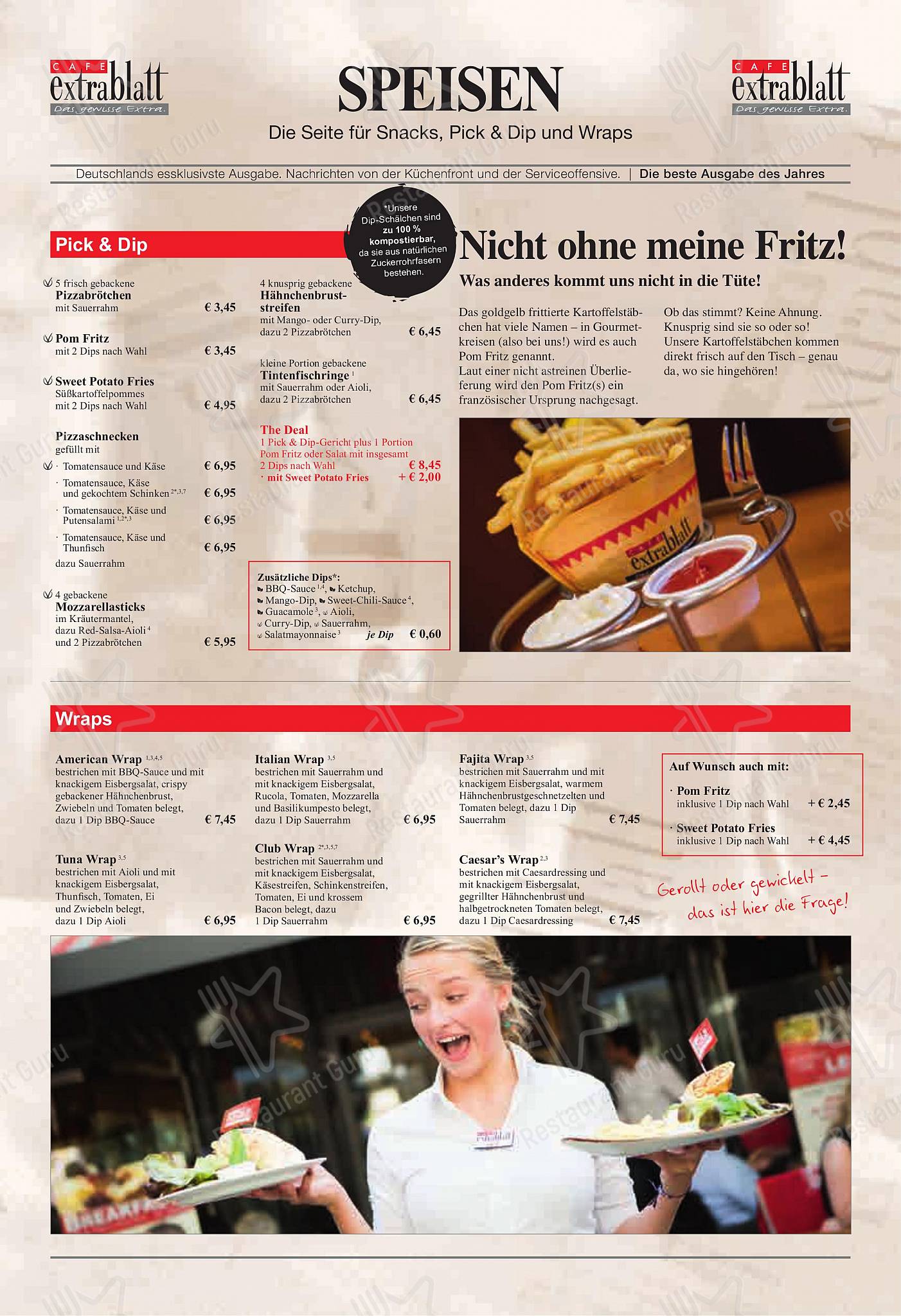 Lunch Menu pour Cafe Extrablatt Köln Eigelstein dans Cologne