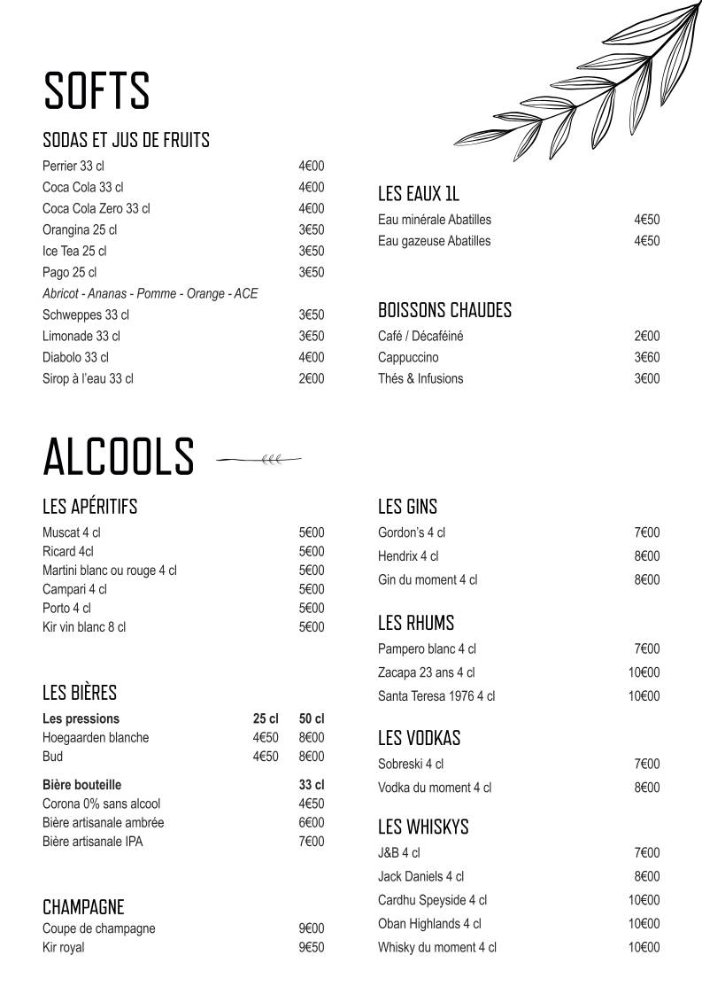 Menu de Cosy Restaurant