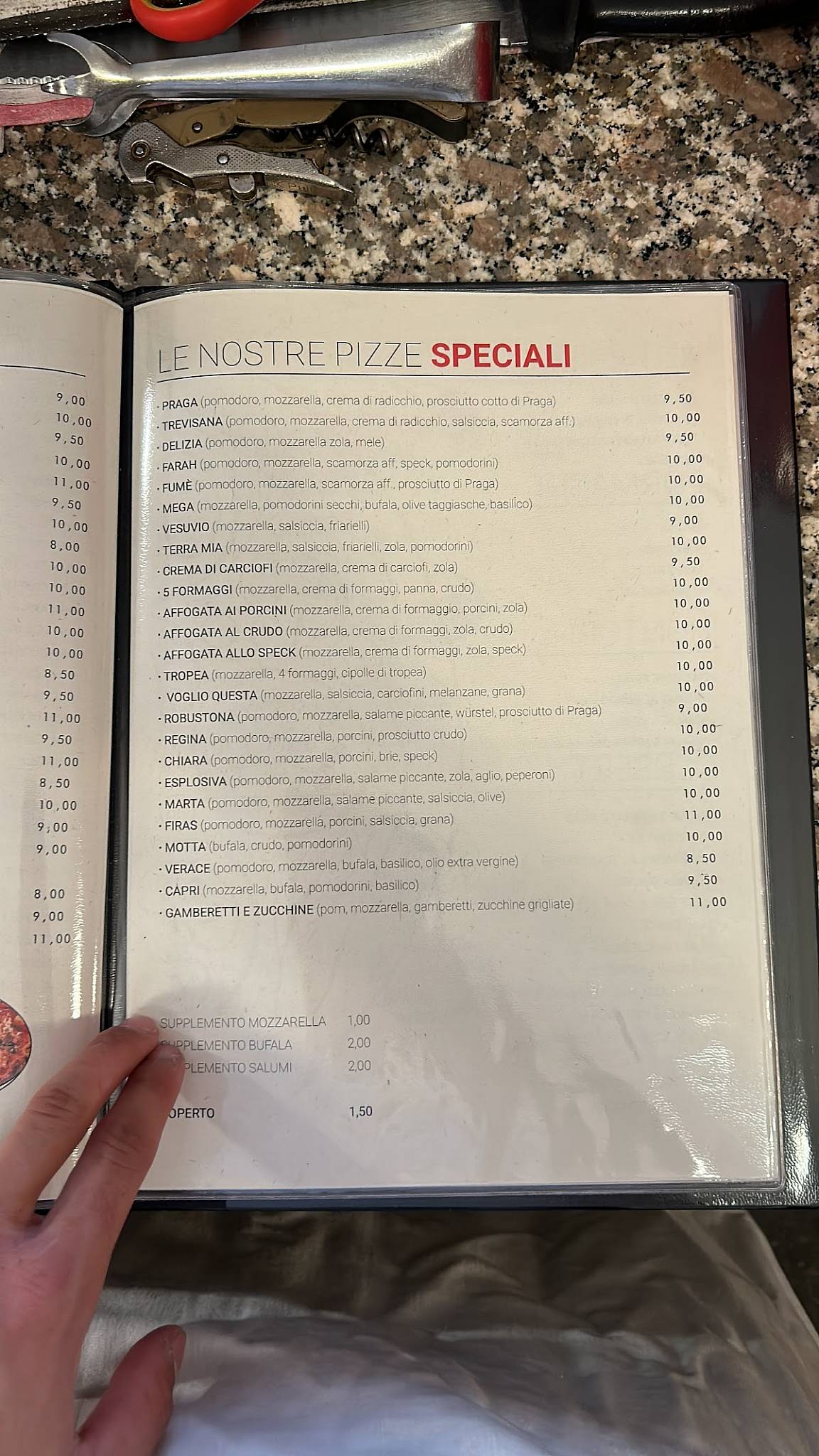 Menu di Mega Bar Pizzeria 