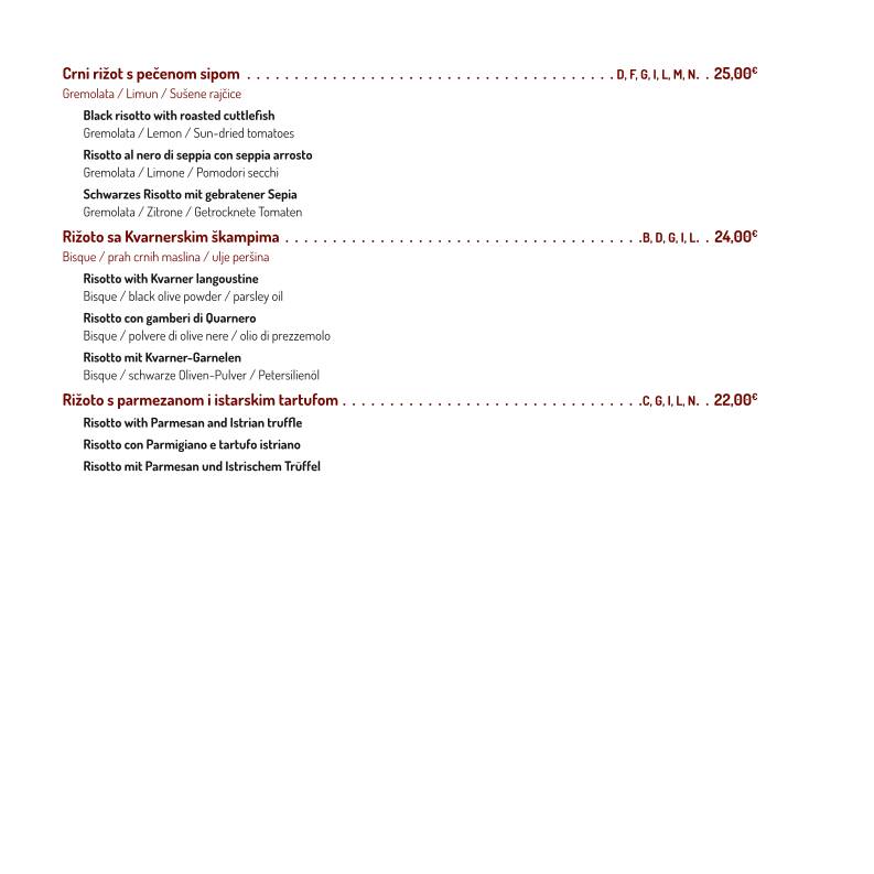 Menu di Conca d'oro 