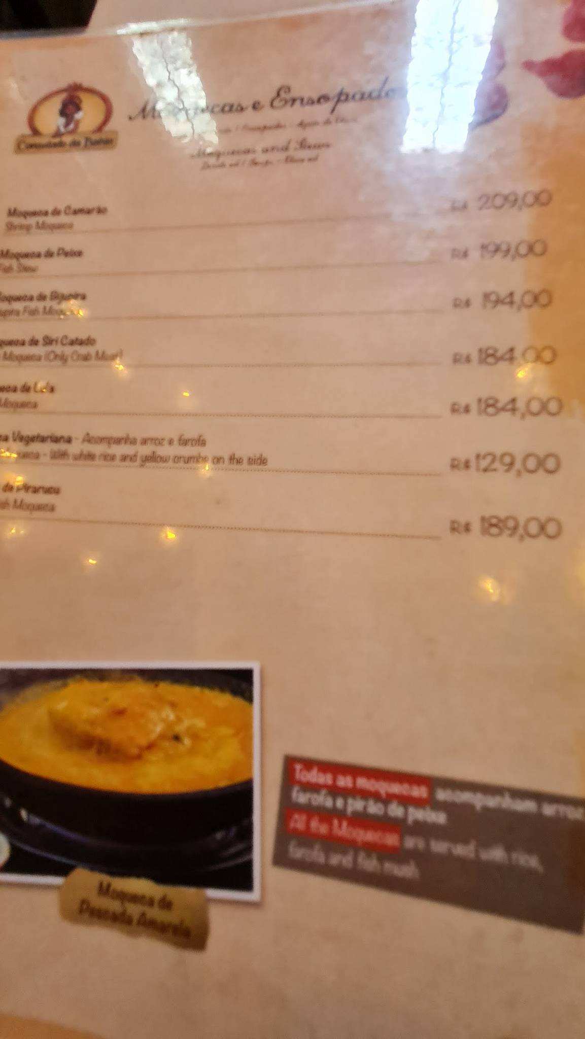 Consulado Da Bahia Da Praça cardápio