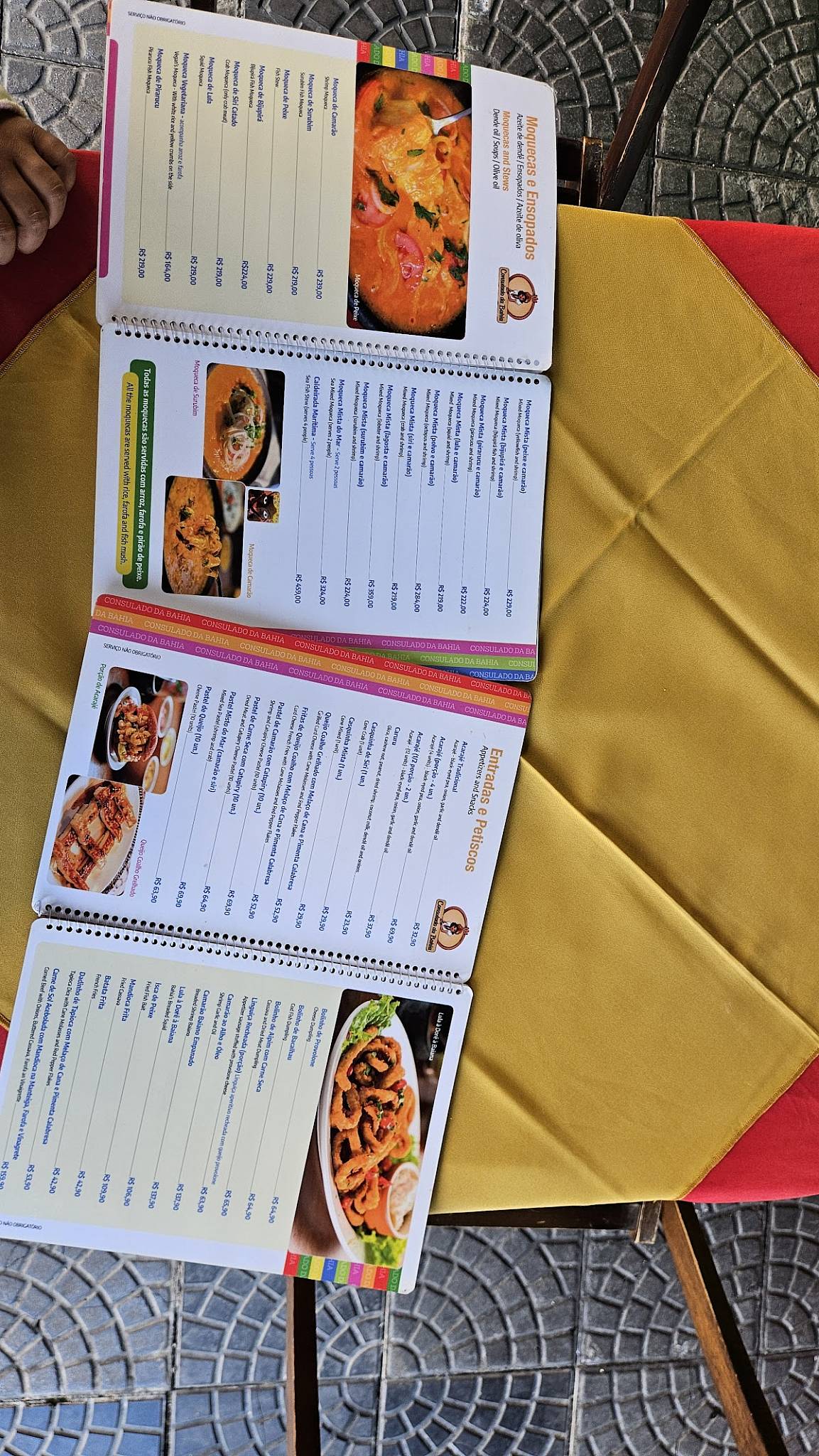 Consulado da Bahia cardápio