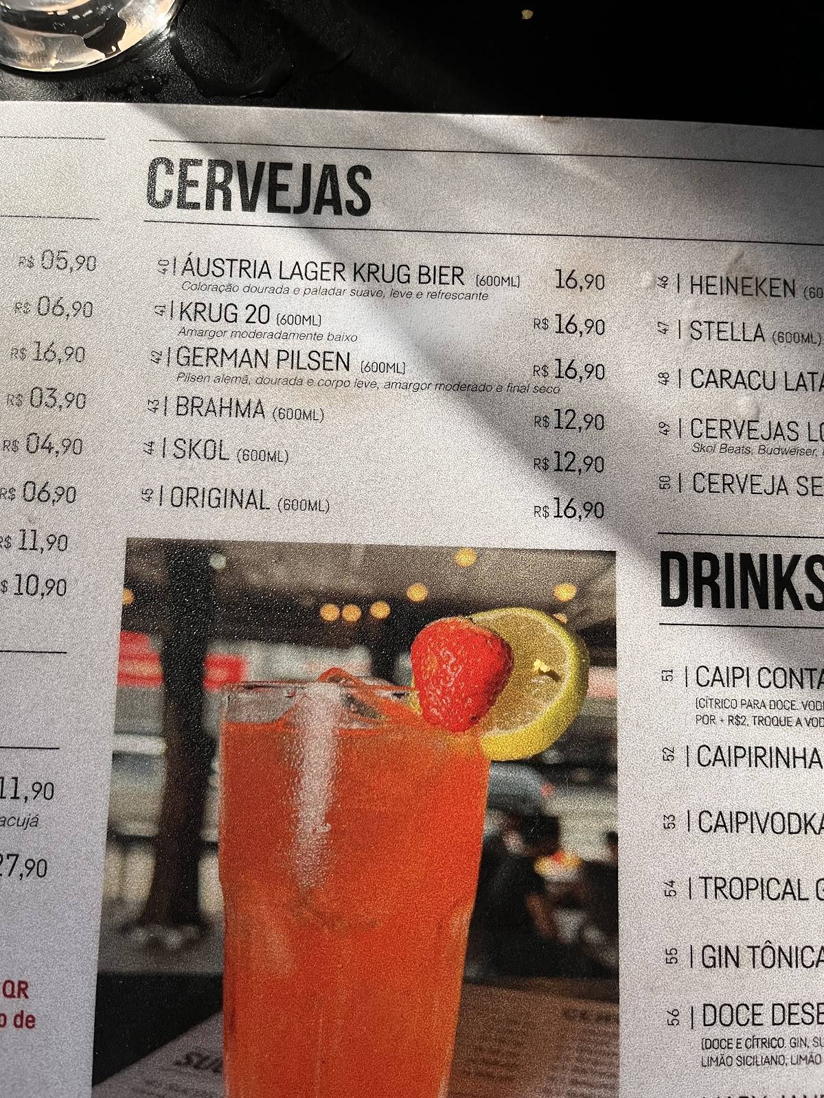 Contato Social Restaurante & Bar - Comida Mineira, Caldos, Drinks e Petiscos cardápio