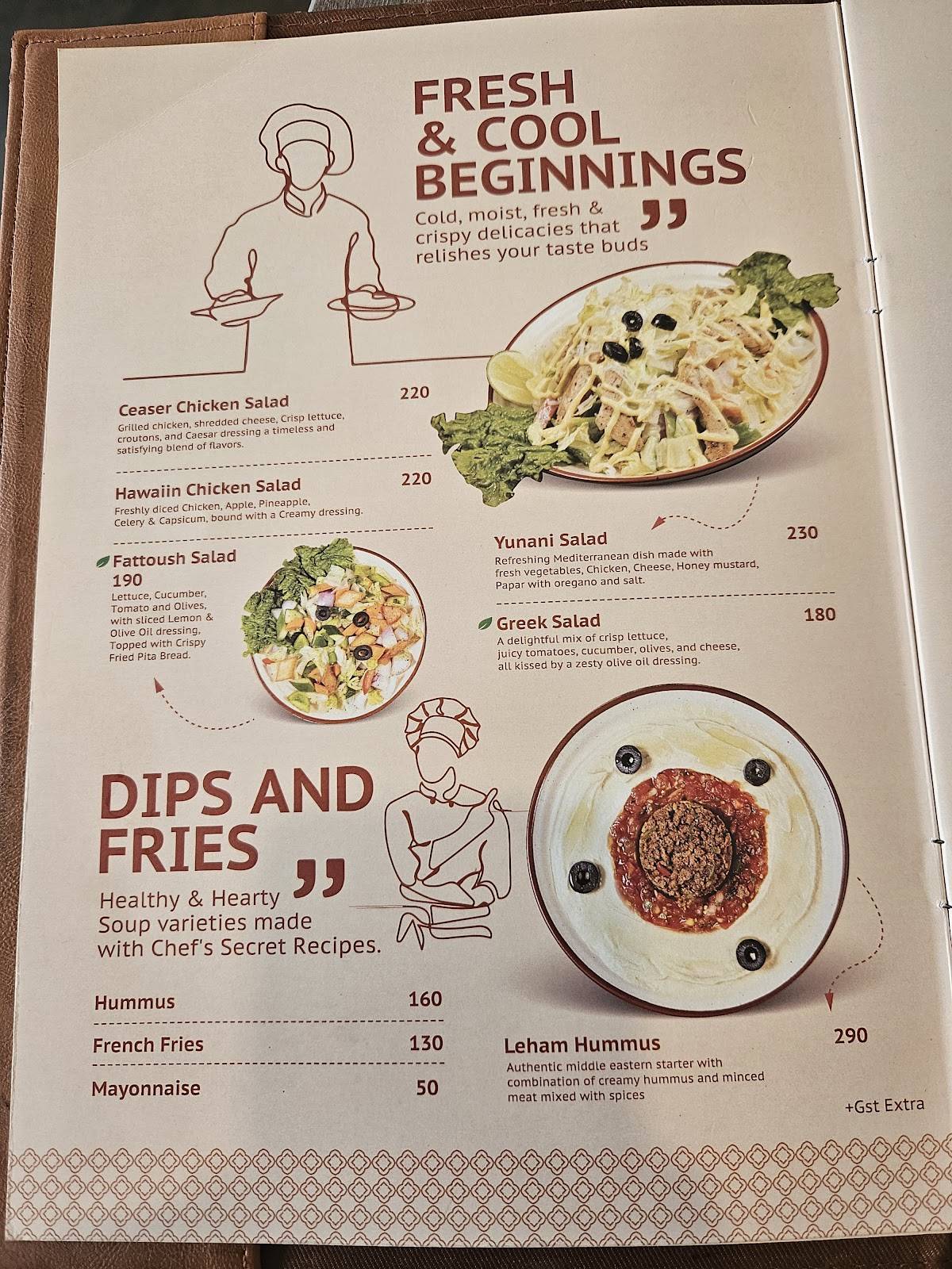 Copper Kitchen menu