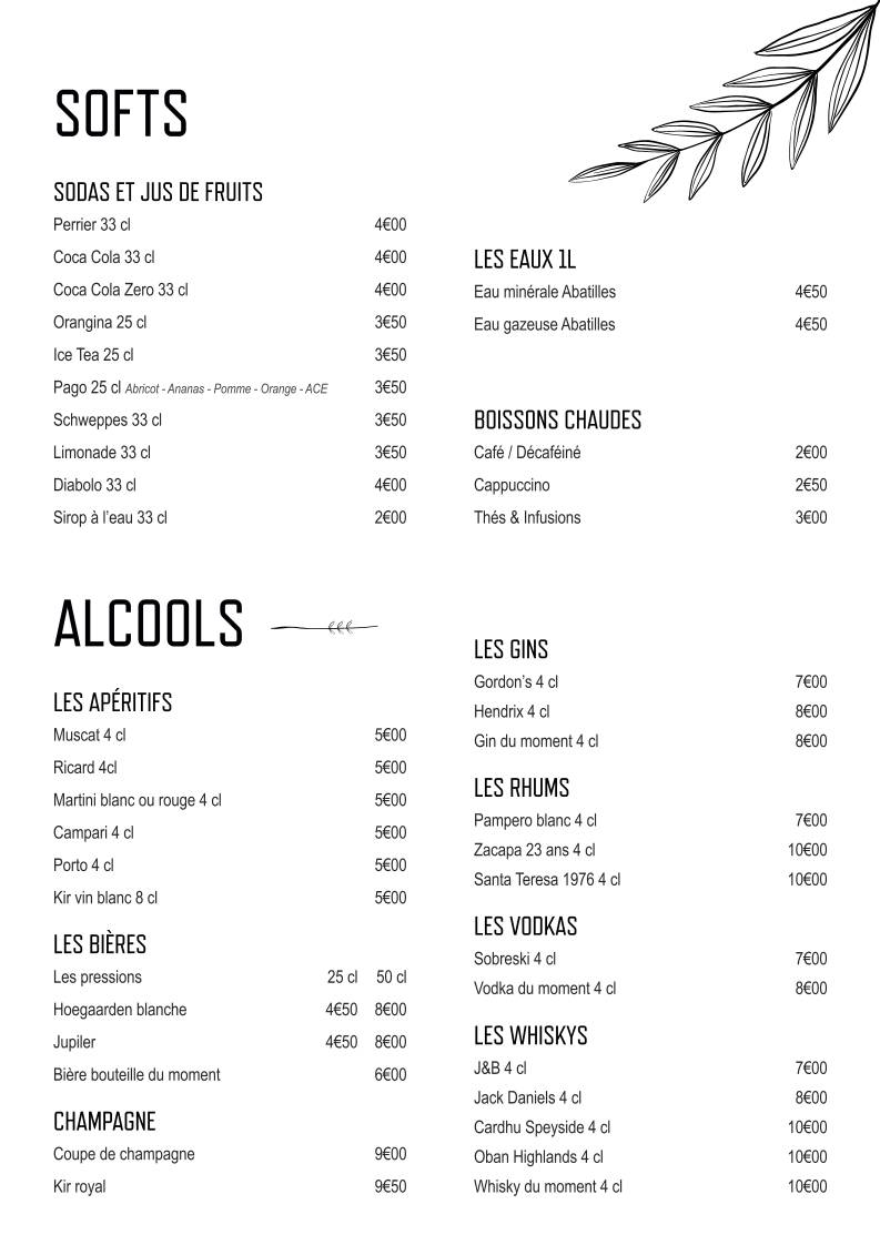 Menu de Cosy Restaurant