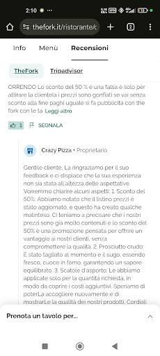 Menu di Crazy Pizza di Paolo Anastasio 