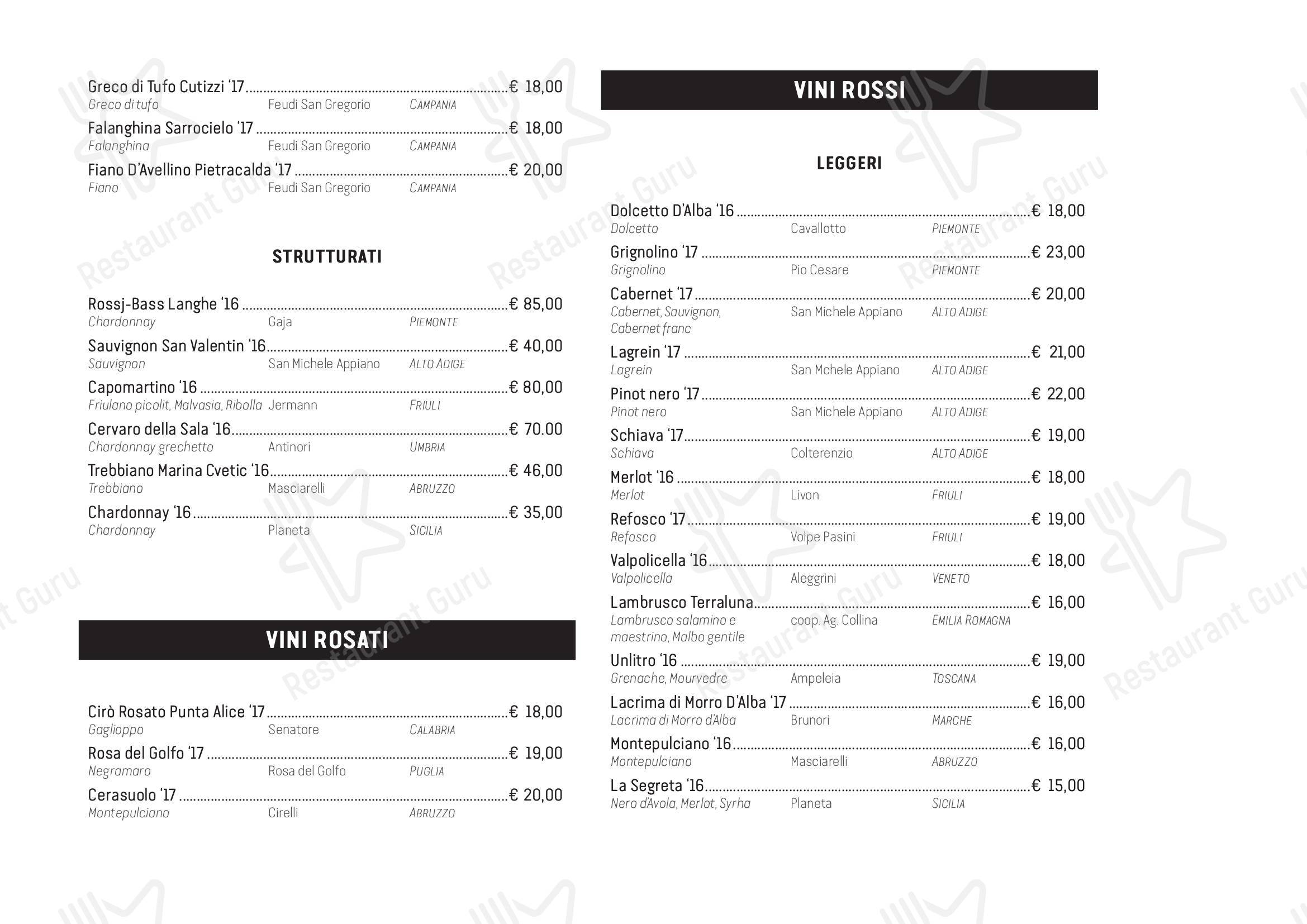 Menu bar per Cresci pub & bar