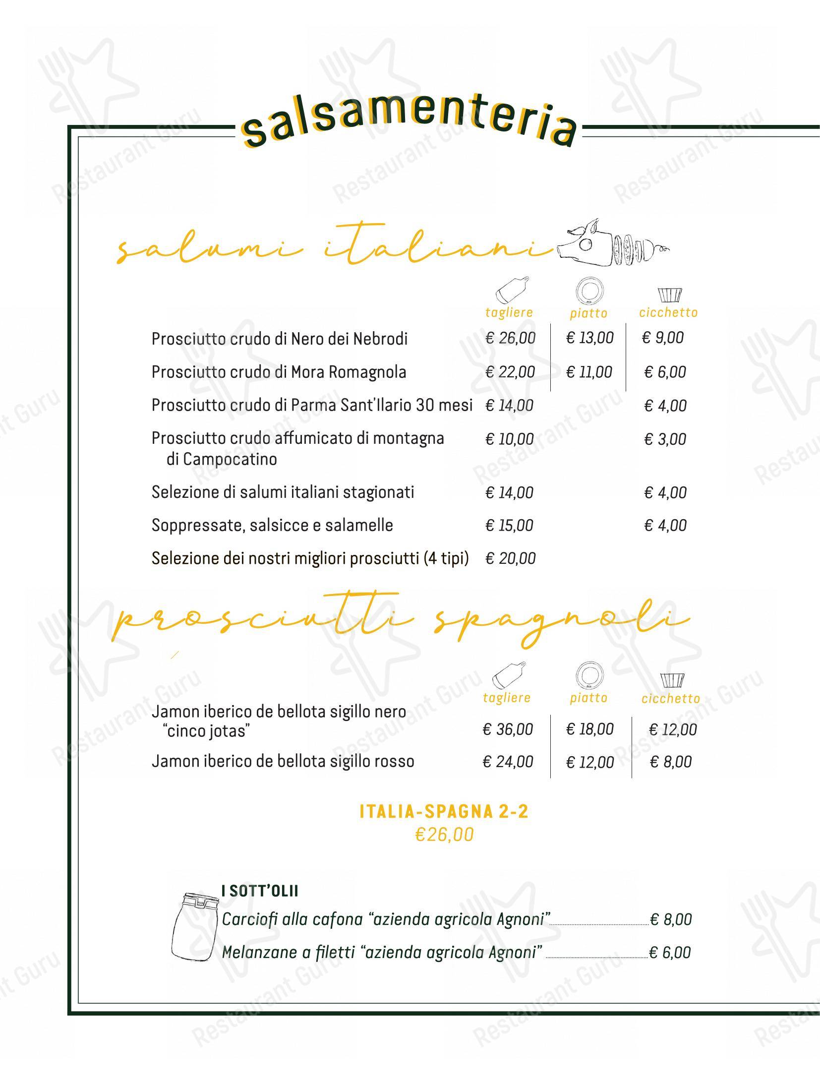 Menu per Cresci pub & bar