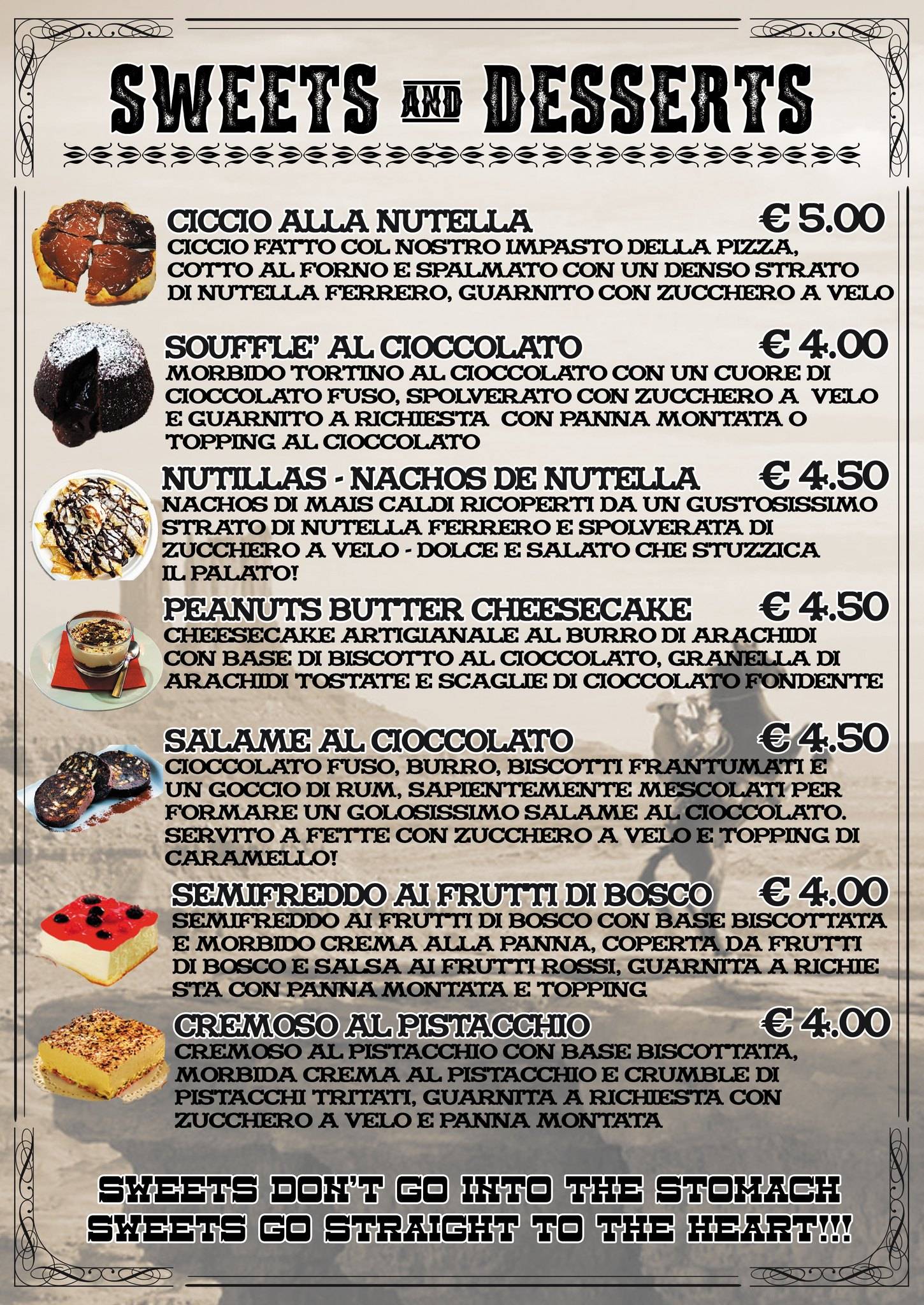 Menu di Crossroad Saloon 
