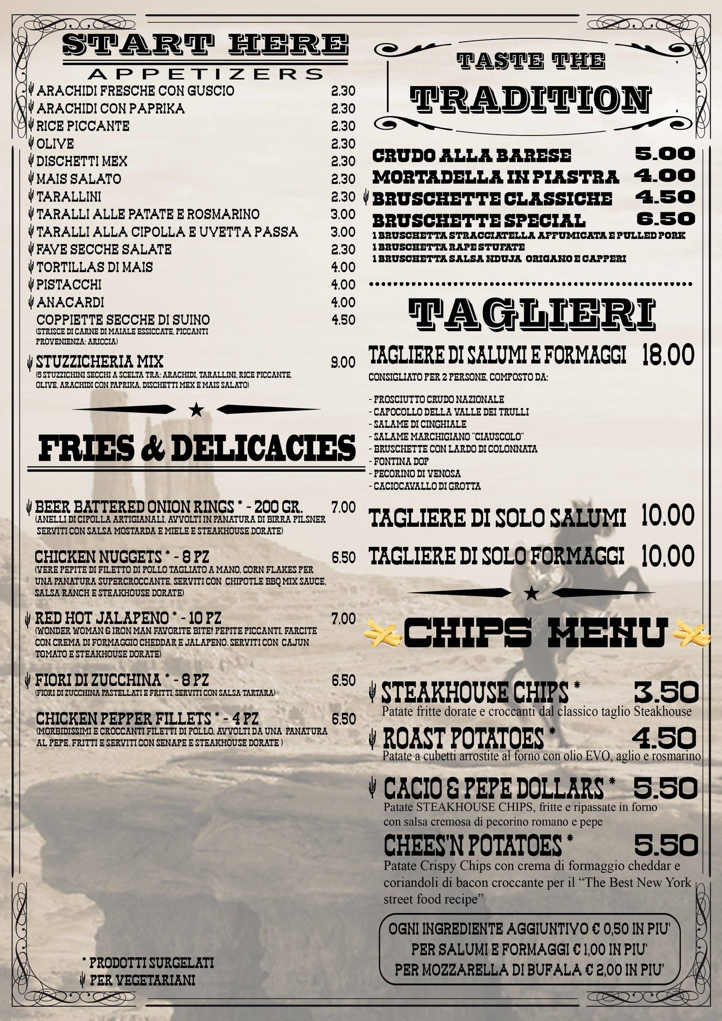 Menu di Crossroad Saloon 