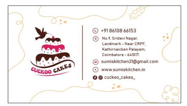 Cuckoo Cakes (Sumi's Kitchen) menu