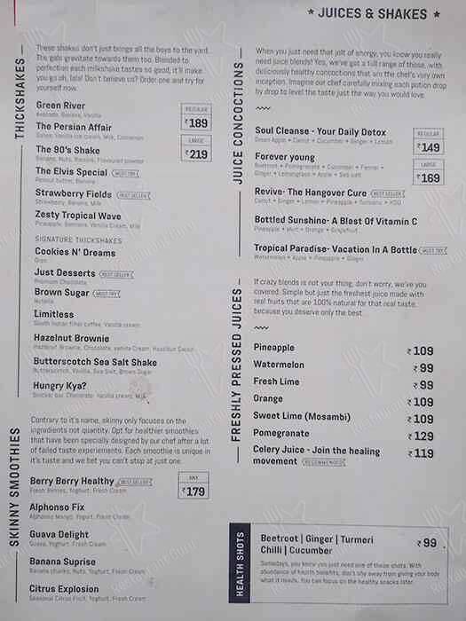 Cuppa Redefined - HSR Layout's Neighbourhood Cafe & Restaurant menu