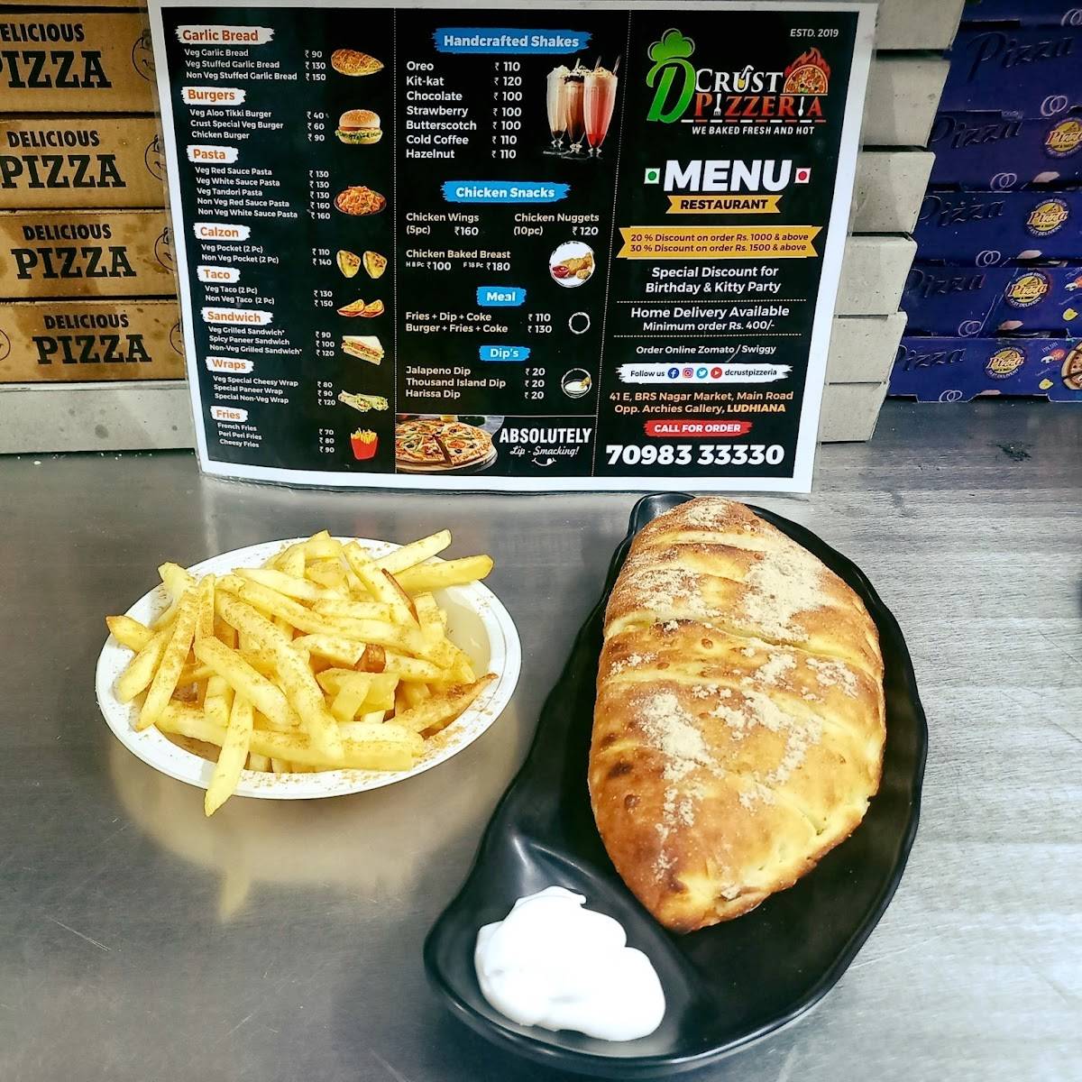 D Crust Pizzeria menu