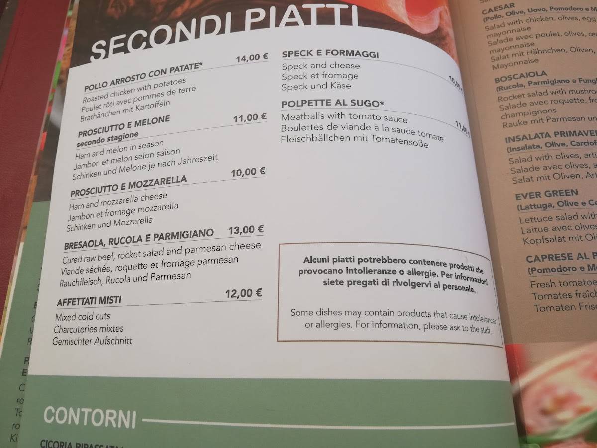 Menu de DIDDI Bistrot Ristorante Piazza Venezia
