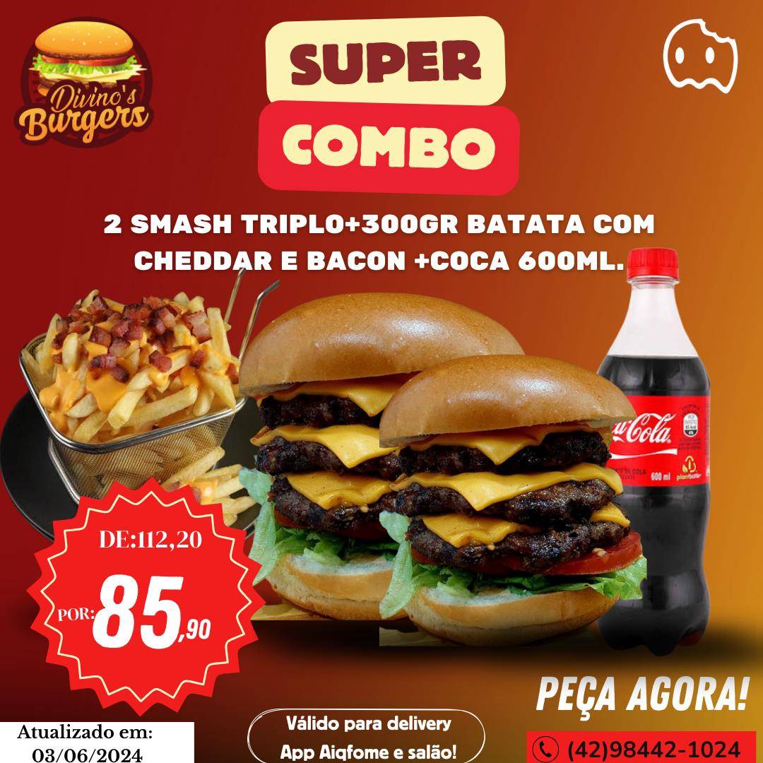 DIVINO'S BURGERS cardápio