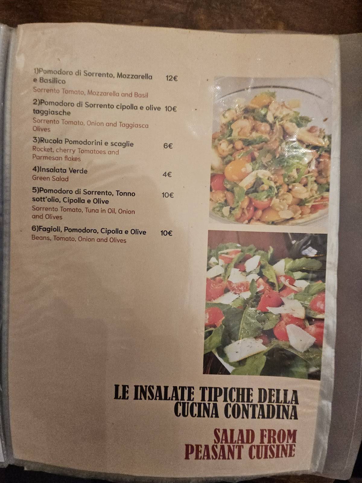 Menu di Da Ciro Taverna\Trattoria 