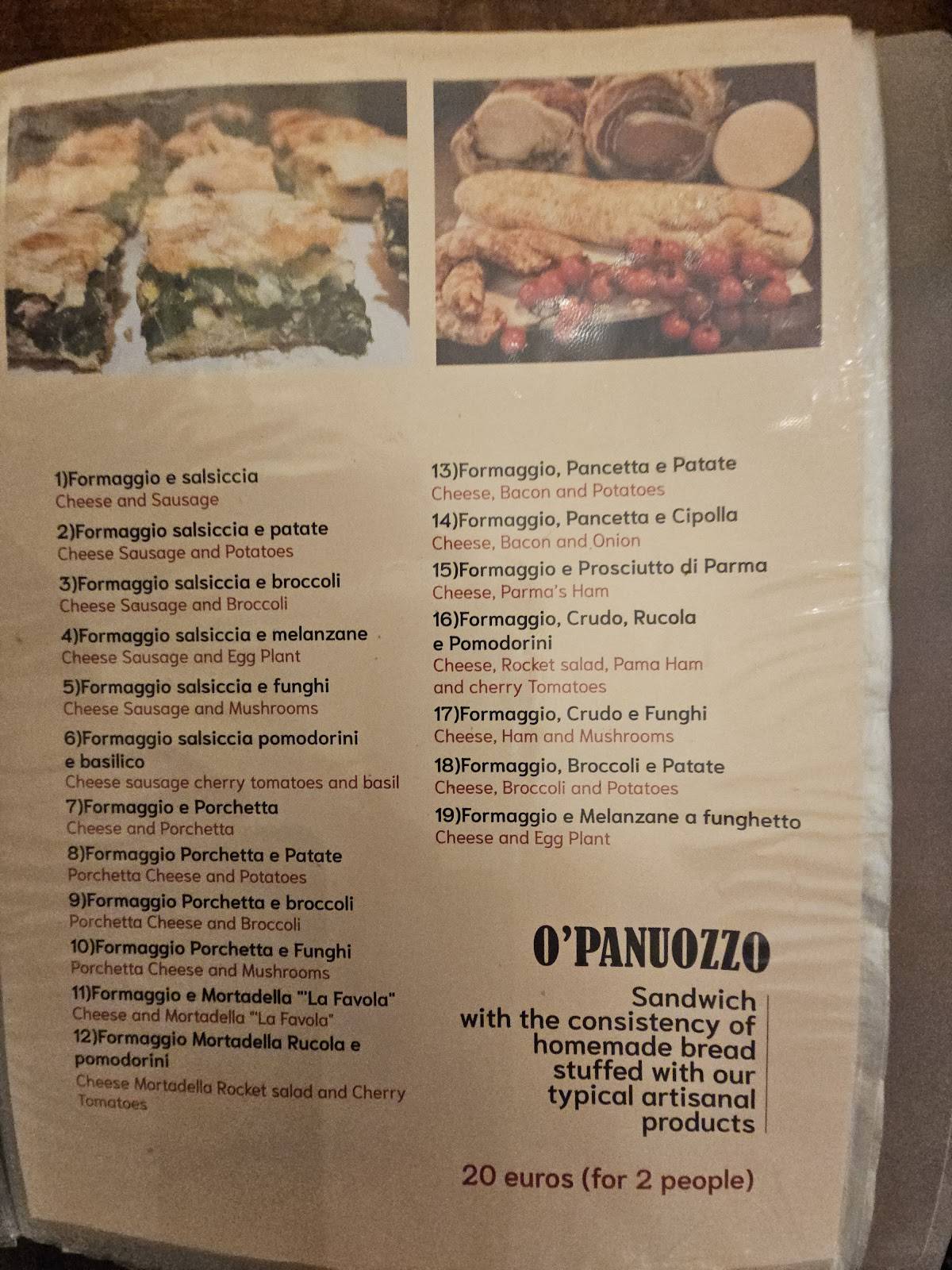 Menu di Da Ciro Taverna\Trattoria 