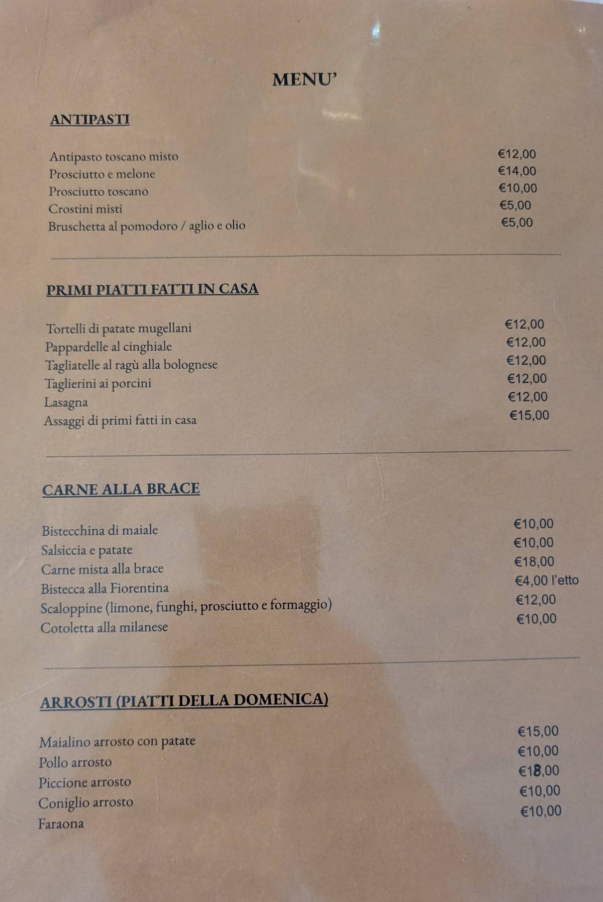 Menu di Da Jolanda Albergo Ristorante Pizzeria 