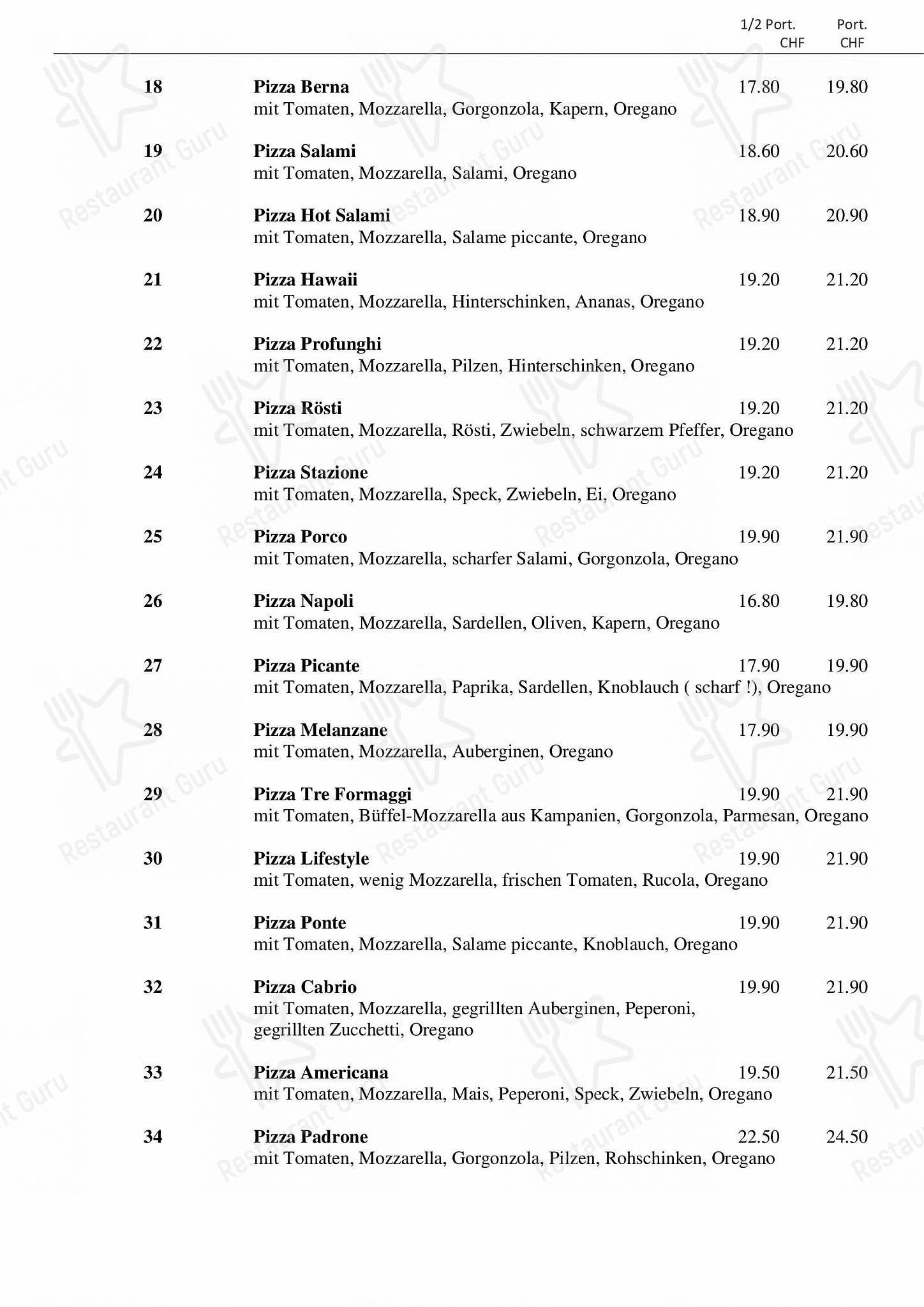 Takeaway Menu per Restaurant Pizzeria da Keli pub & bar