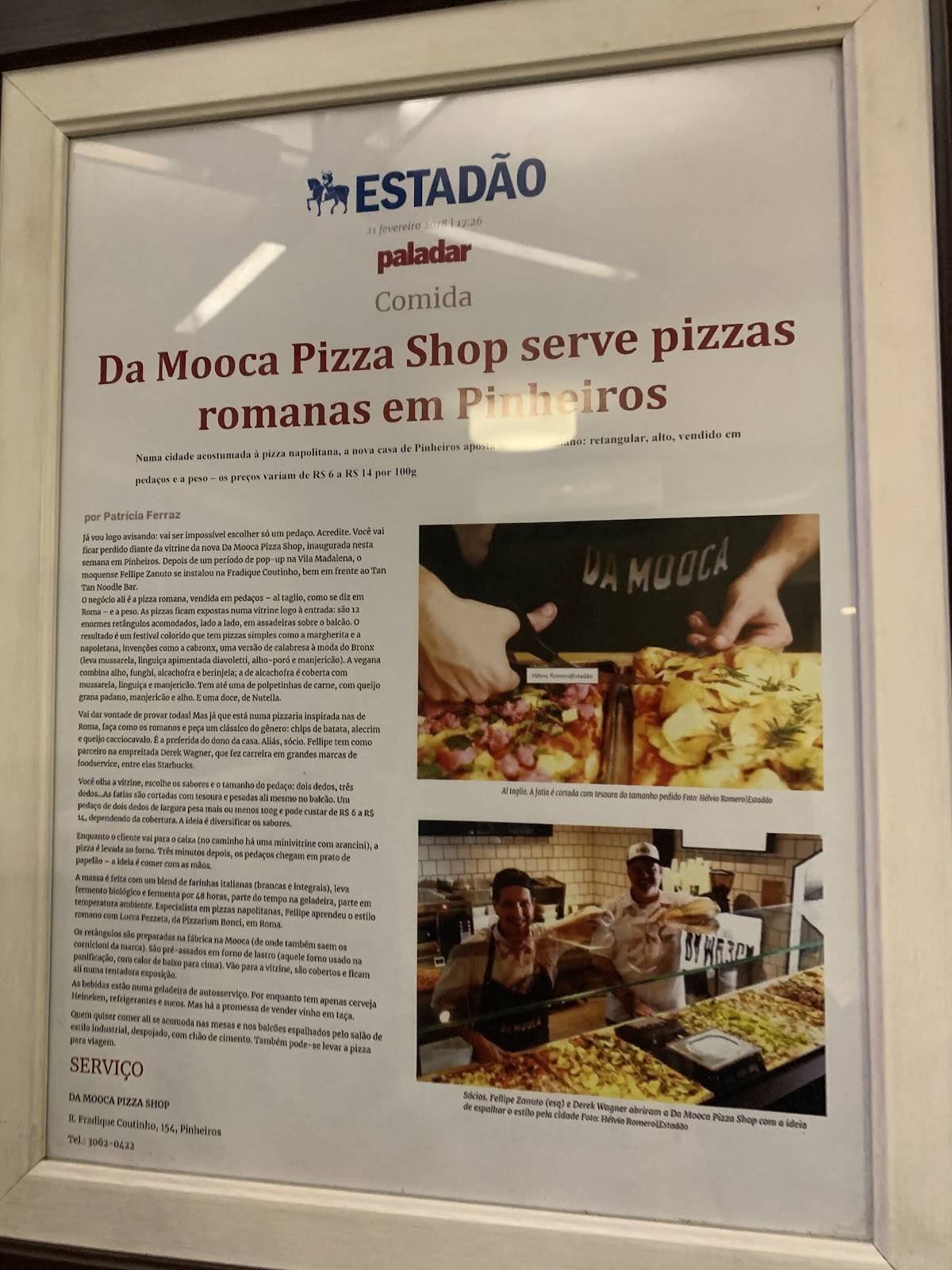 Da Mooca Pizza Shop cardápio