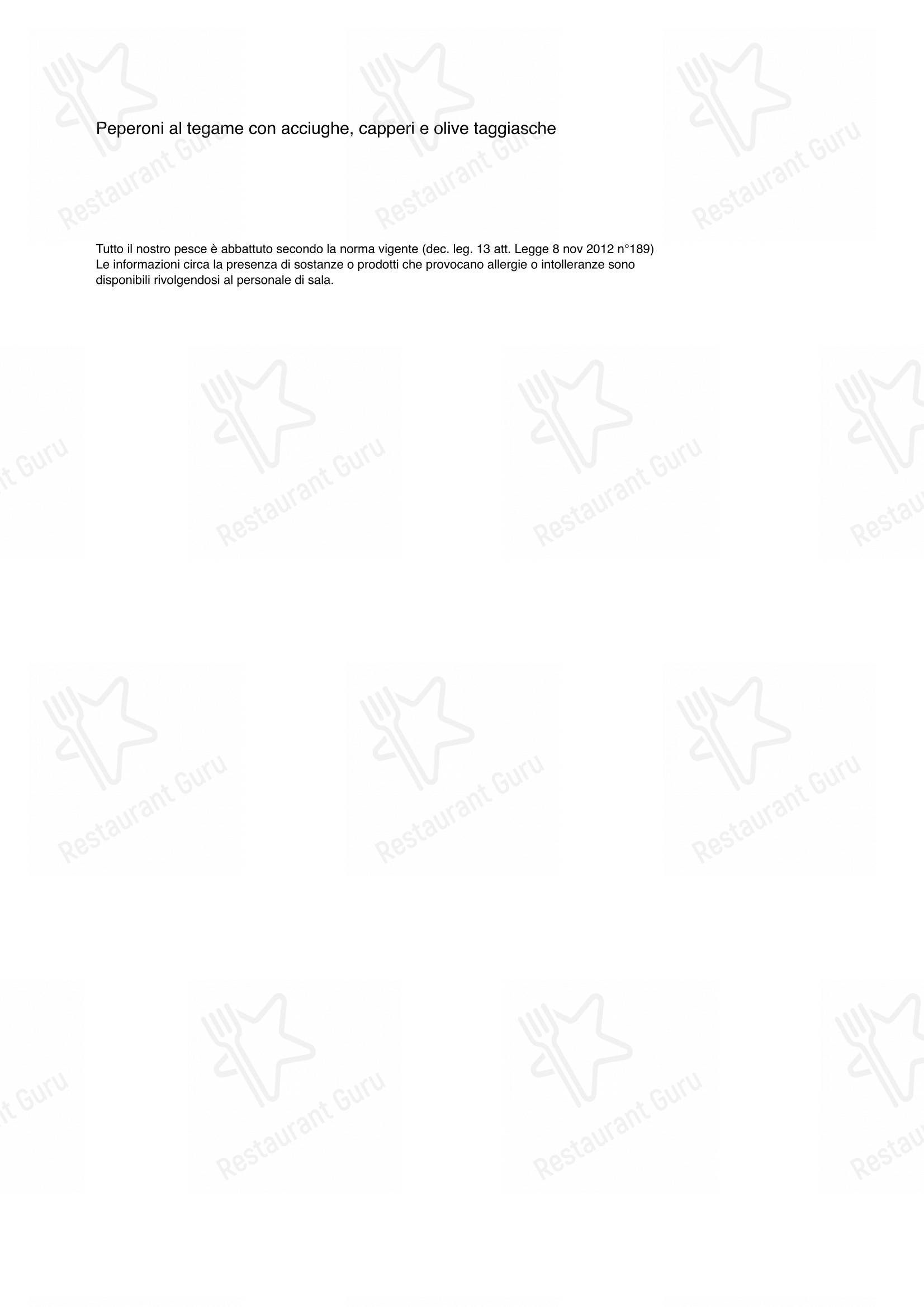 Menu di Da Roberto e Loretta - Menu bar