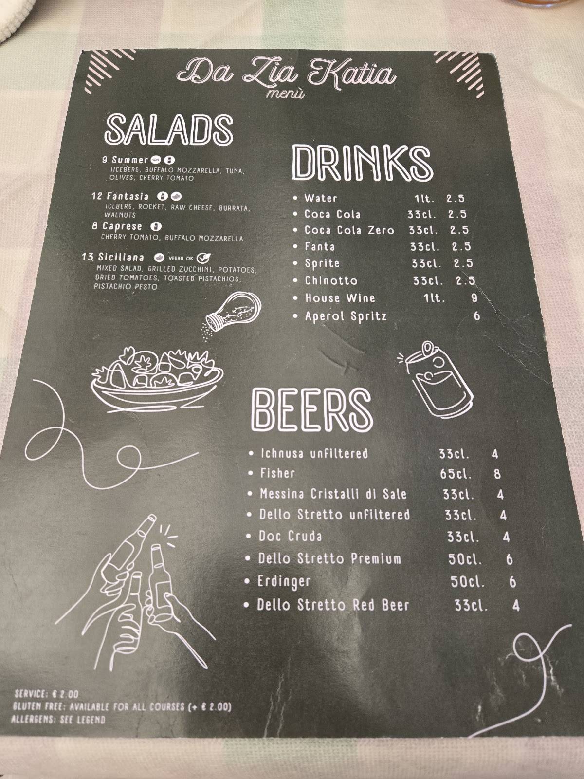 Menu di Da Zia Katia 