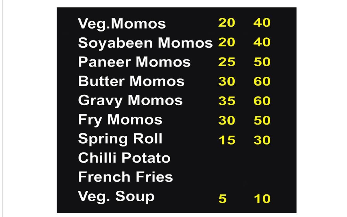 Daddy's Momos menu