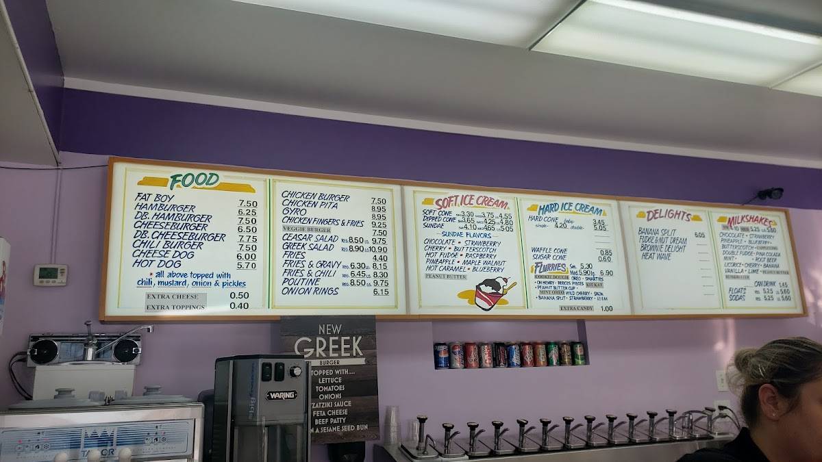 Menu at Dairy Delight fast food, Winnipeg, 467 St Anne's Rd