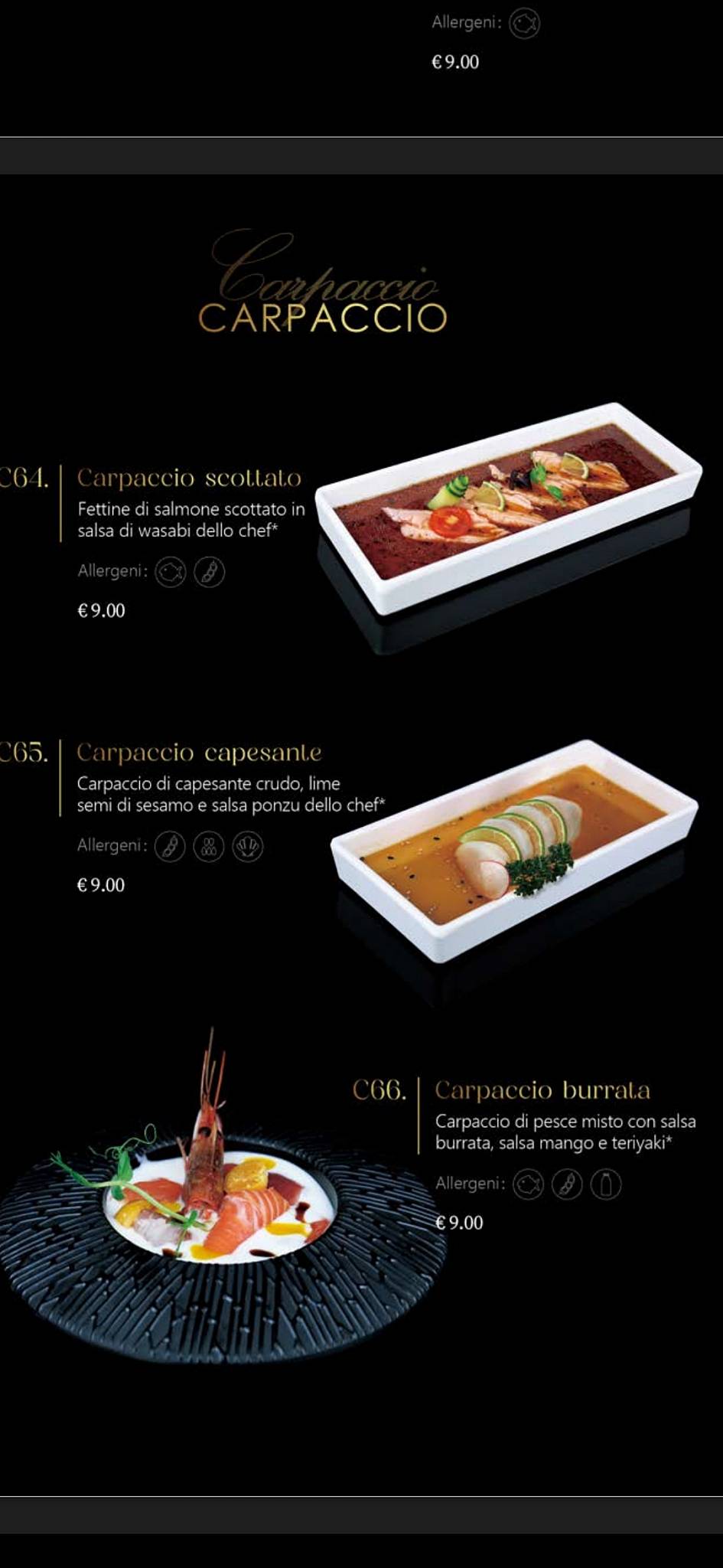 Menu di Sushi Ho 