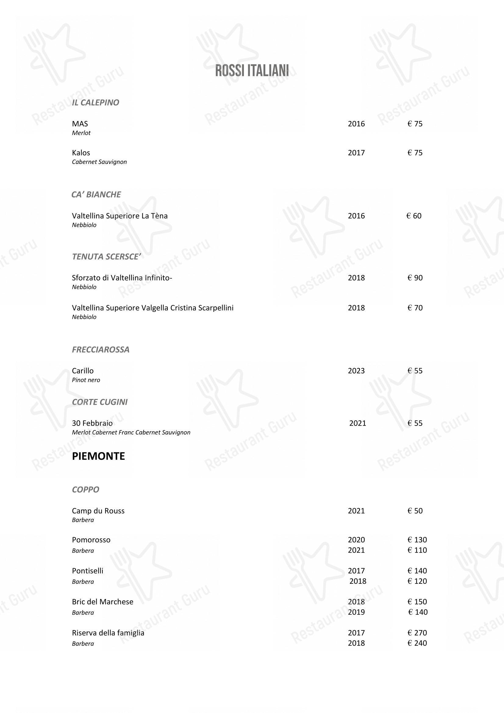DanielCanzian Ristorante Milano in Milano - Wine Menu