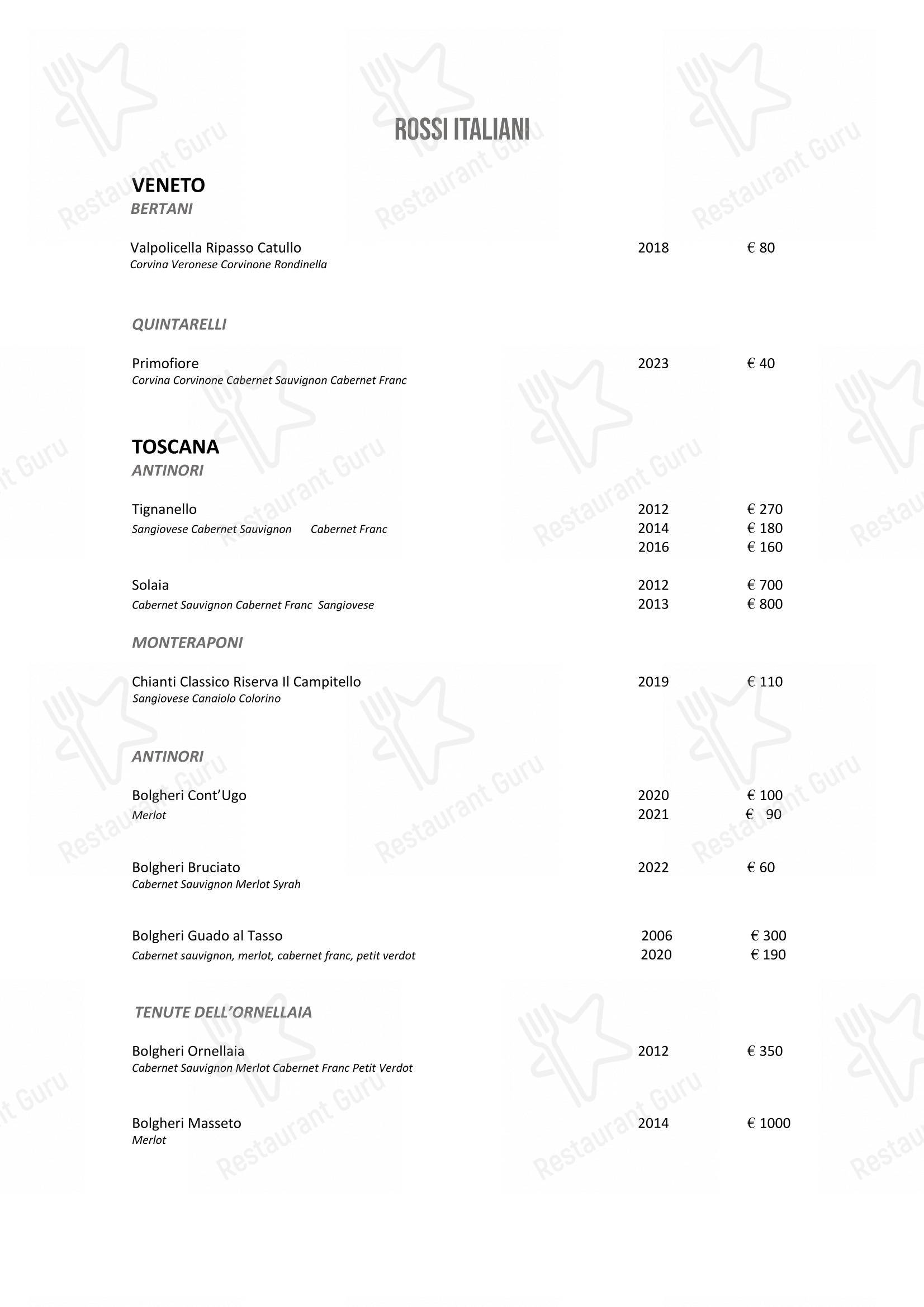 Wine Menu per DanielCanzian Ristorante Milano ristorante