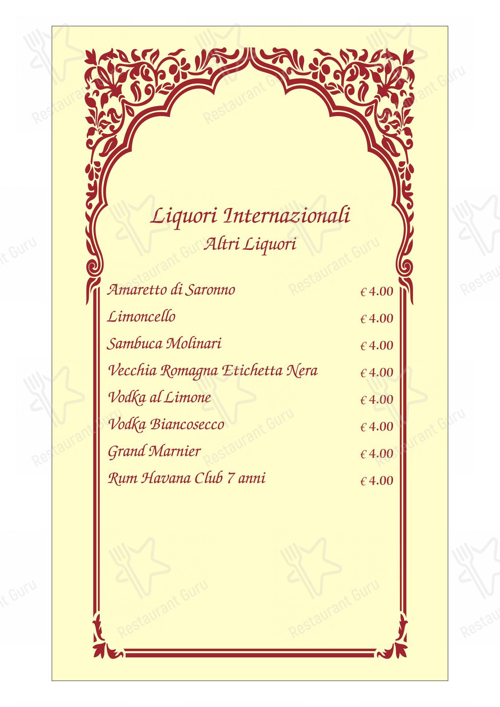 Menu bar per Ristorante indiano Dawat Torino in Torino