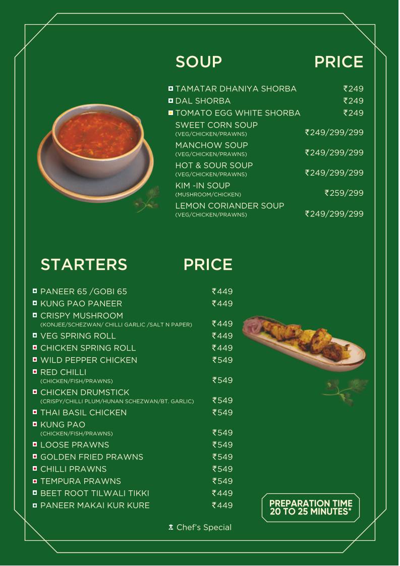 Delicia Multi Cuisine Restaurant menu