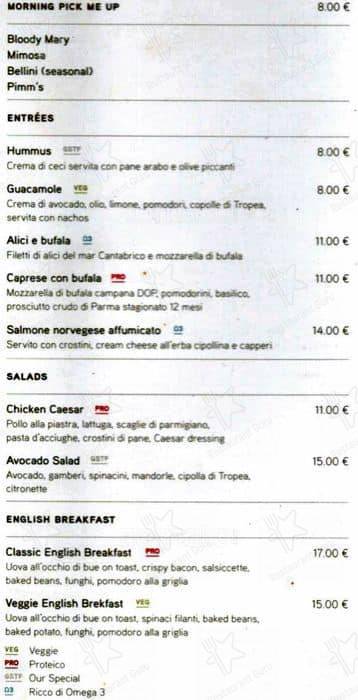 Menu di God Save The Food - Tortona 