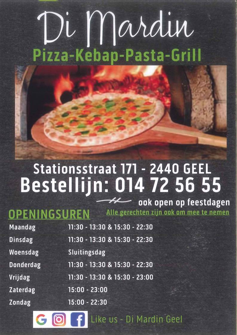 Menu de Di Mardin - Geel