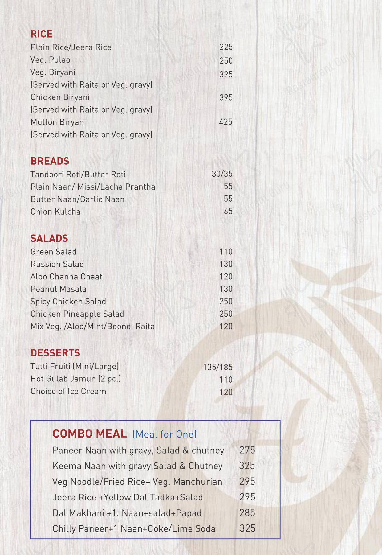 Menu at Dialogue Cafe, Chandigarh, SCO -301-302