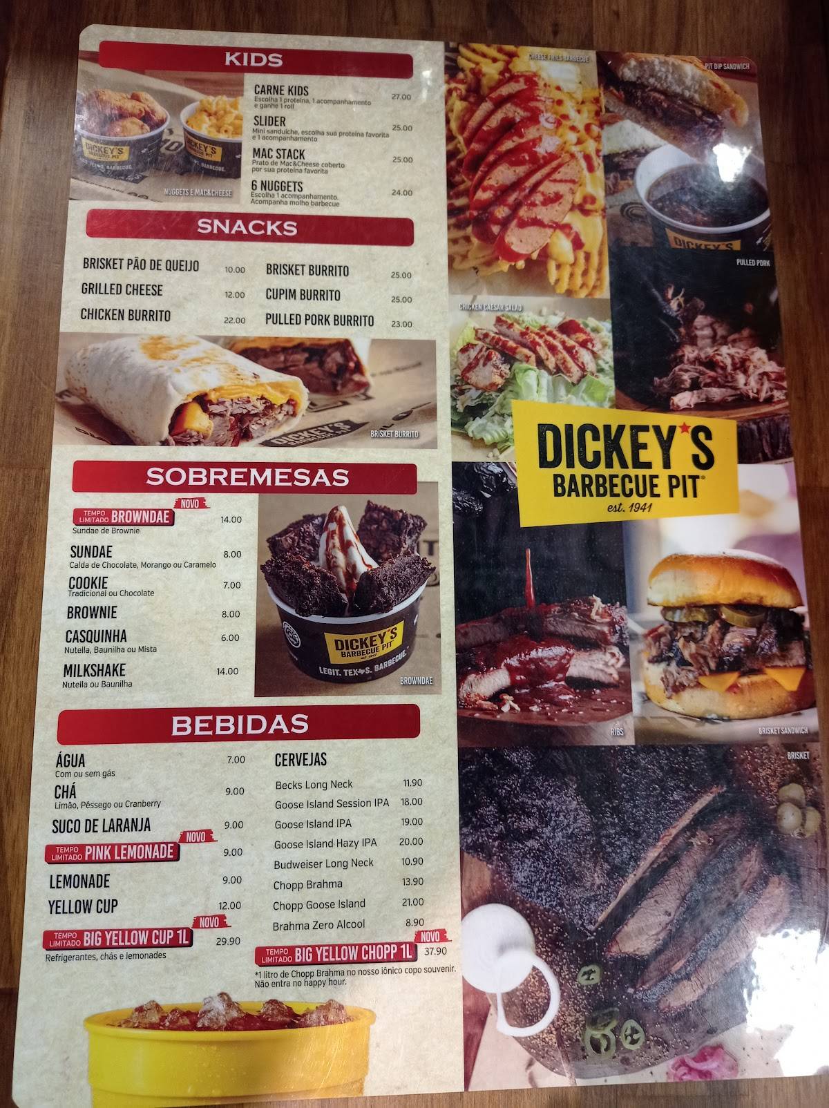 Dickey's Barbecue Pit Brasil cardápio