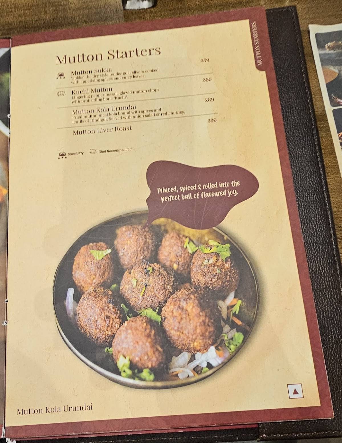 Dindigul Thalappakatti Restaurant menu