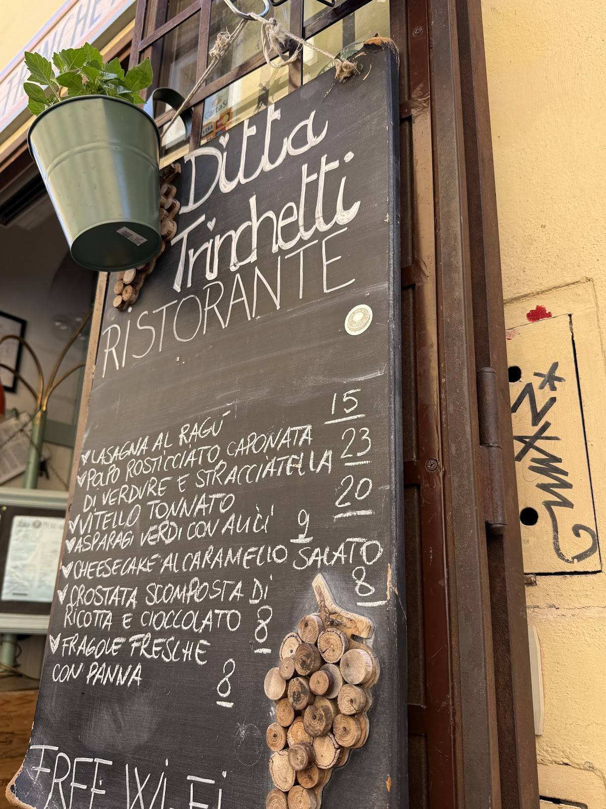 Menu di Ditta Trinchetti 
