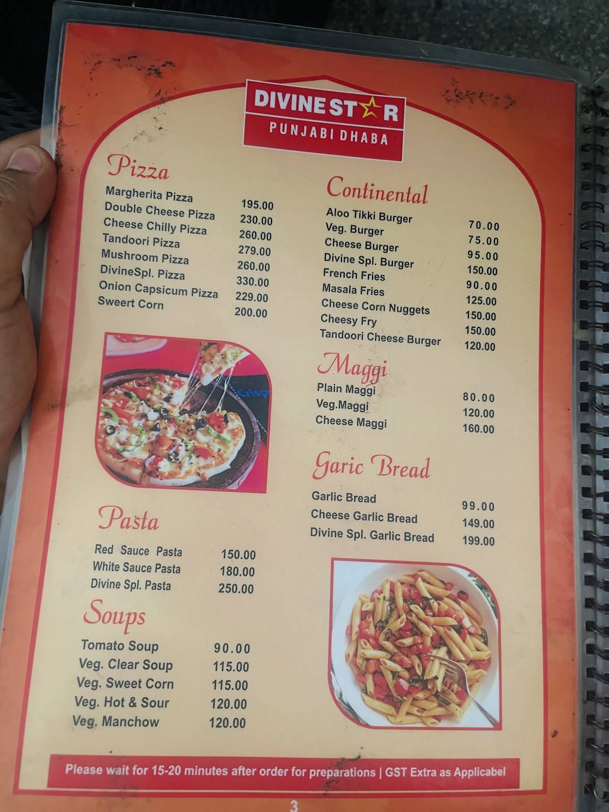 Divine Cafe & Party Lounge menu