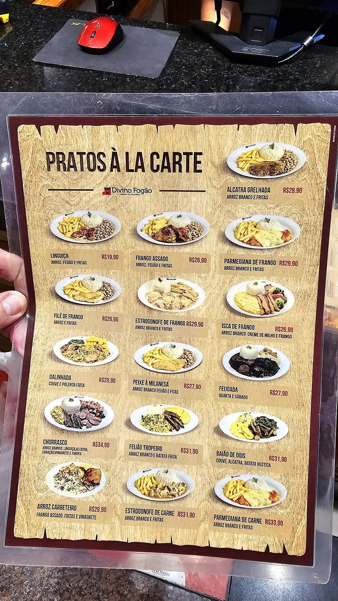 Divino Fogão cardápio
